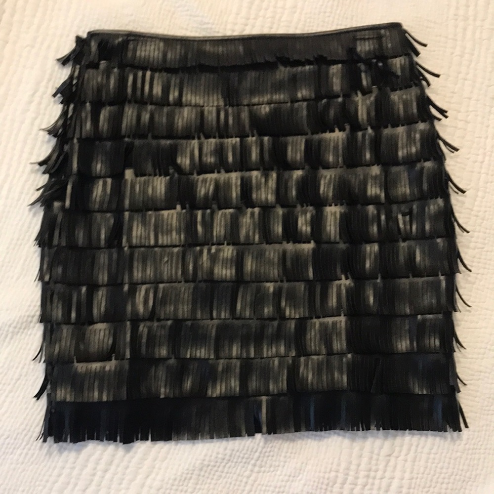 Sabine Faux leather fringed mini S